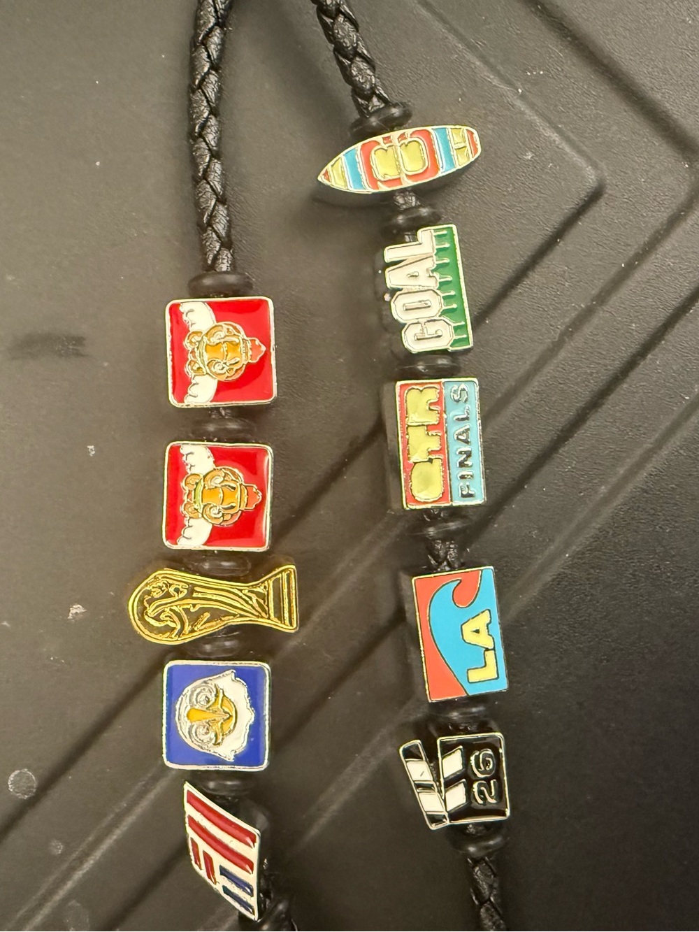 FIFA 2026 official Soccer Themed Braided Leather
Charm Bracelets